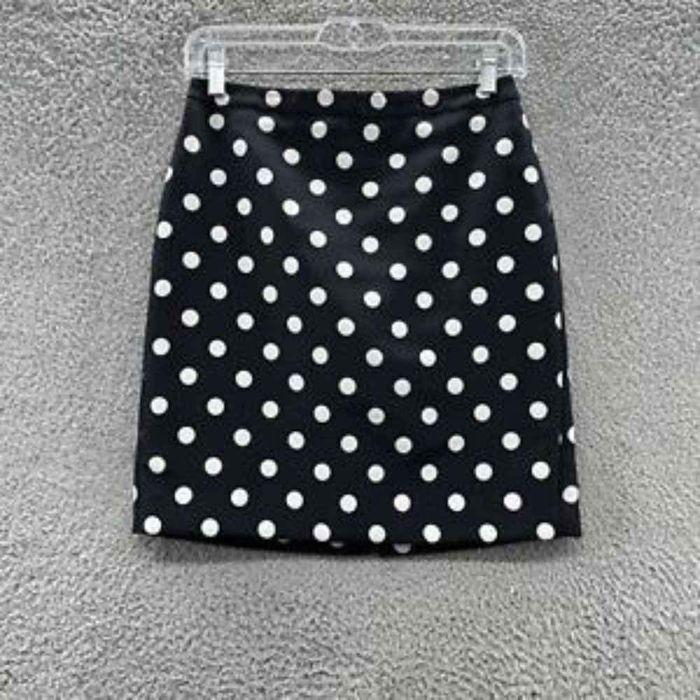 LOFT Skirt Women's Petites 0‎ Blue Polka Dot Tube Skirt Ladies 0P